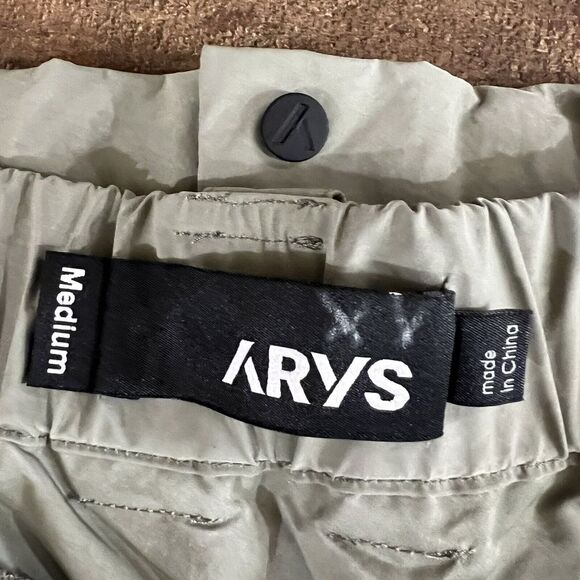 ARYS Dealer Shorts Mens Sz Medium Cargo Nylon Suede Removable Pockets Greygreen - Picture 7 of 16